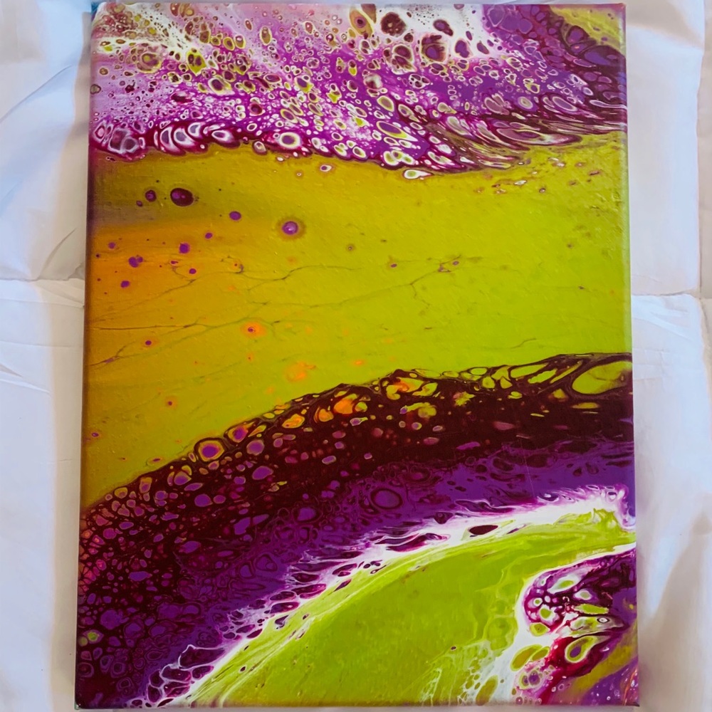 Acrylic painted on canvas wall art 11 x 14 inches